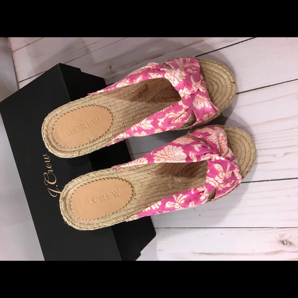 Pink Sandal J. Crew Espadrille Sandals NWT size 7 - Picture 4 of 6